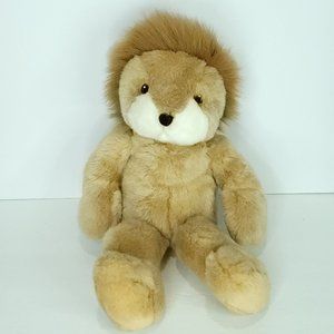 Logo Bear Lion Plush Stuffed Animal Toy 16” Brown White Tan Short Main Large